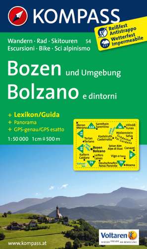 Bozen und Umgebung /Bolzano e dintorni 1 : 50 000 de KOMPASS-Karten GmbH