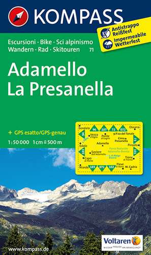 Adamello - La Presanella 1 : 50 000 de Kompass-Karten Gmbh