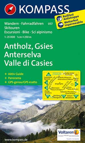 Antholz - Gsies / Anterselva - Valle di Casies 1 : 25 000 de Kompass-Karten Gmbh