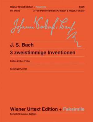 Drei zweistimmige Inventionen de Johann Sebastian Bach