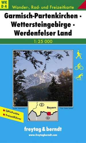 Garmisch-Partenkirchen: Wettersteingebirge, Werdenfelser Land 1 : 25 000 de Freytag-Berndt und Artaria KG