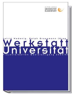 Werkstatt Universität - Projektarbeiten Basislehrgang 2005/06 de Astrid Wedenig