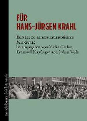 Für Hans-Jürgen Krahl de Gerber Meike