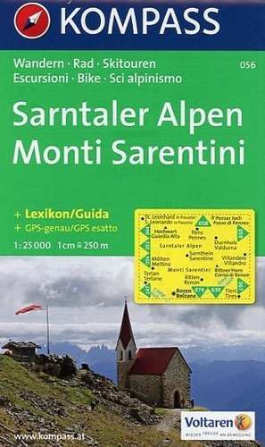 Sarntaler Alpen. Monti Sarentini 1 : 25 000 de Kompass-Karten Gmbh