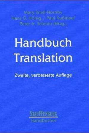 Handbuch Translation de Mary Snell-Hornby