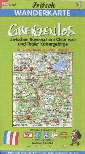 Grenzenlos zwischen Bayerischem Chiemsee und Tiroler Kaisergebirge 1 : 50 000. Fritsch Wanderkarte