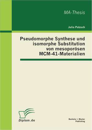 Pseudomorphe Synthese Und Isomorphe Substitution Von Mesoporosen MCM-41-Materialien: Grundlagenwissen Fur Den Effizienten Einsatz Von Informationstechnologie in Unternehmen de Julia Patzsch