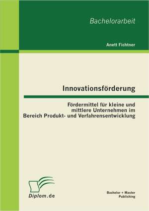 Innovationsfurderung: Furdermittel Fur Kleine Und Mittlere Unternehmen Im Bereich Produkt- Und Verfahrensentwicklung de Anett Fichtner