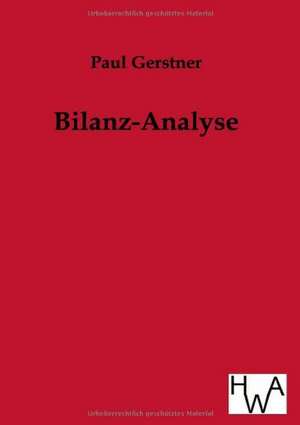 Bilanz-Analyse de Paul Gerstner