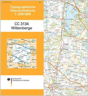 Topographische Übersichtskarte CC3134 Wittenberge 1 : 200 000