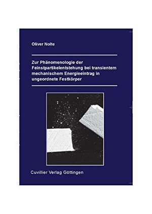 Zur Phänomenologie der Feinspartikelentstehung bei transientem mechanischem Energieeintrag in ungeordnete Festkörper de Oliver Nolte