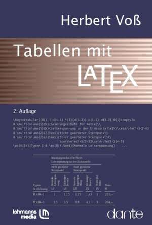Tabellen mit LaTex de Herbert Voß