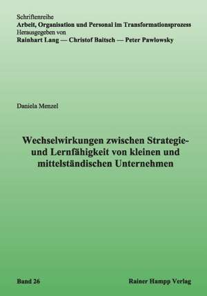 Wechselwirkungen zwischen Strategie- und Lernfähigkeit von kleinen und mittelständischen Unternehmen de Daniela Menzel