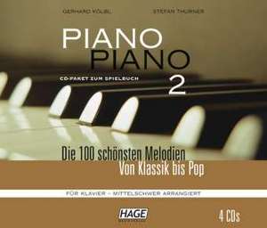 Piano Piano 2 mittelschwer CD-Paket mit 4 CDs de Gerhard Kölbl