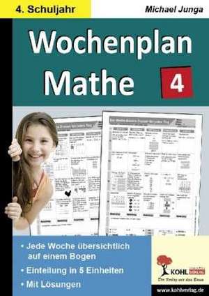 Wochenplan Mathe 4. Schuljahr de Michael Junga