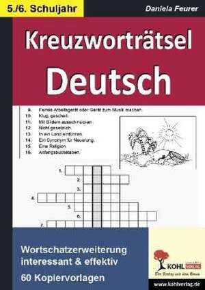 Kreuzworträtsel Deutsch 5.-6. Schuljahr de Daniela Feurer