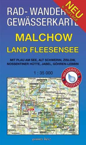 Malchow - Land Fleesensee 1 : 35 000 Rad-, Wander- und Gewässerkarte de Lutz Gebhardt