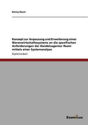 Konzept zur Anpassung und Erweiterung eines Warenwirtschaftssystems an die spezifischen Anforderungen der Handelsagentur Ream mittels einer Systemanalyse de Ronny Bauer