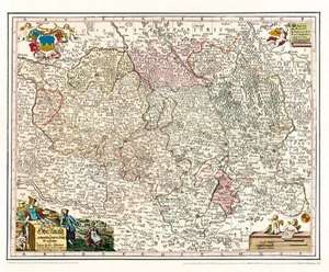 Historische Karte: Oberlausitz, 1727 de Johann G. Schreiber