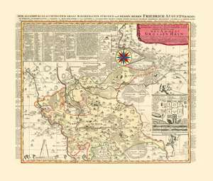 Historische Karte: Amt Großenhain 1730 (Plano) de Peter (der Jüngere) Schenk