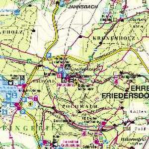 Greifensteingebiet Ehrenfriedersdorf, Geyer, Thum, Zwönitz, Elterlein, Annaberg-Buchholz 1 : 33 000