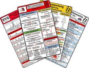 Rettungsdienst Karten-Set - EKG, Herzrhythmusstörungen, Notfallmedikamente, Reanimation