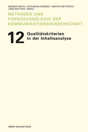 Qualitätskriterien in der Inhaltsanalyse de Werner Wirth