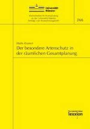 Der besondere Artenschutz in der räumlichen Gesamtplanung de Kramer Malte