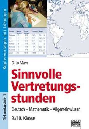 Sinnvolle Vertretungsstunden de Otto Mayr