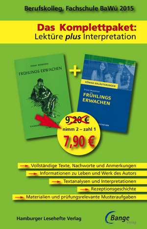 Frühlings Erwachen - Das Abi-Komplettpaket: Lektüre plus Interpretation de Frank Wedekind