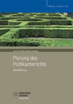 Planung des Politikunterrichts de Gotthard Breit