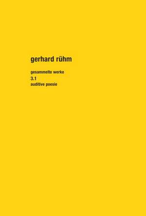 Auditive Poesie de Gerhard Rühm