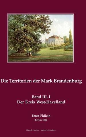 Territorien der Mark Brandenburg de Ernst Fidicin