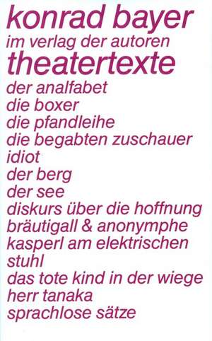 Theatertexte de Gerhard Rühm