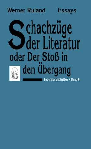 Schachzüge der Literatur oder der Stoß in den Übergang de Werner Ruland