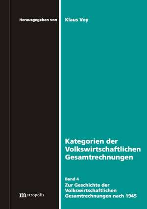 Kategorien der volkswirtschaftlichen Gesamtrechnungen de Klaus Voy