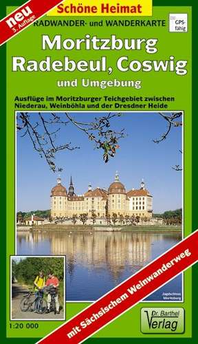 Moritzburg, Radebeul, Coswig und Umgebung 1 : 20 000. Radwander- und Wanderkarte