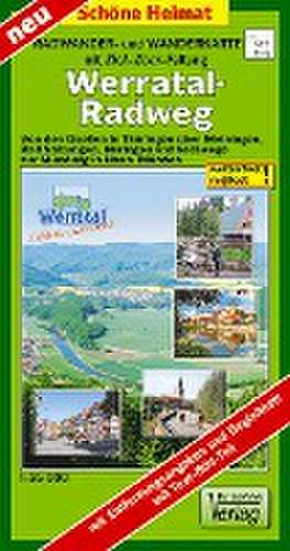 Werratal-Radweg 1:35 000 Radwanderkarte mit Zick-Zack-Faltung