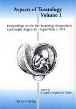 Proceedings on the Teratology Symposium (9th) de Richard Vogel