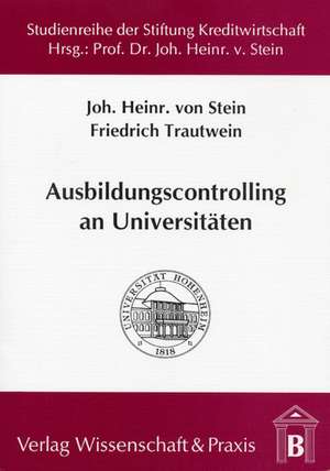 Ausbildungscontrolling an Universitäten de Johann H von Stein