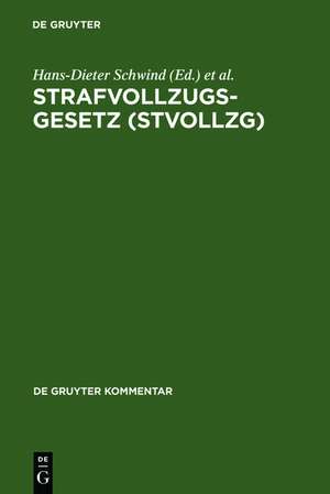 Strafvollzugsgesetz (StVollzG): Gesetz über den Vollzug der Freiheitsstrafe und der freiheitsentziehenden Maßregeln der Besserung und Sicherung vom 16. März 1976 (BGBl. I, S. 581) zuletzt geändert durch das Gesetz vom 23. März 2005 (BGBl. I, S. 930). Kommentar de Hans-Dieter Schwind