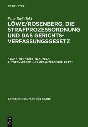 MRK/IPBPR; Nachtrag; Autorenverzeichnis; Gesamtregister de Walter Gollwitzer