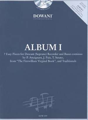 Album Volume 1 (Easy) for Descant (Soprano) Recorder and Basso Continuo