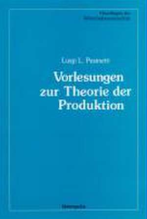 Vorlesungen zur Theorie der Produktion de Luigi L. Pasinetti