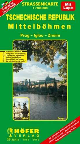 Höfer Tschechische Rep. CS005. Mittelboehmen 1 : 200 000. Strassenkarte