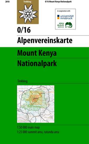 Mount Kenya Nationalpark 1:50 000