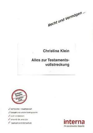 Alles zur Testamentsvollstreckung de Christina Klein