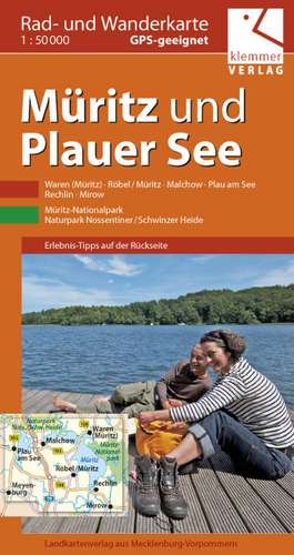 Rad- und Wanderkarte Müritz und Plauer See de Klaus Klemmer