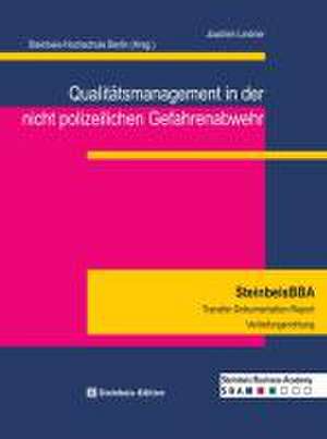 Qualitätsmanagement i. d. nicht polizeilichen Gefahrenabwehr de Joachim Lindner