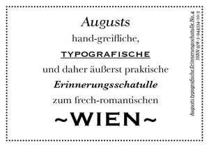 Augusts Erinnerungsschatulle Wien de August Dreesbach Verlag